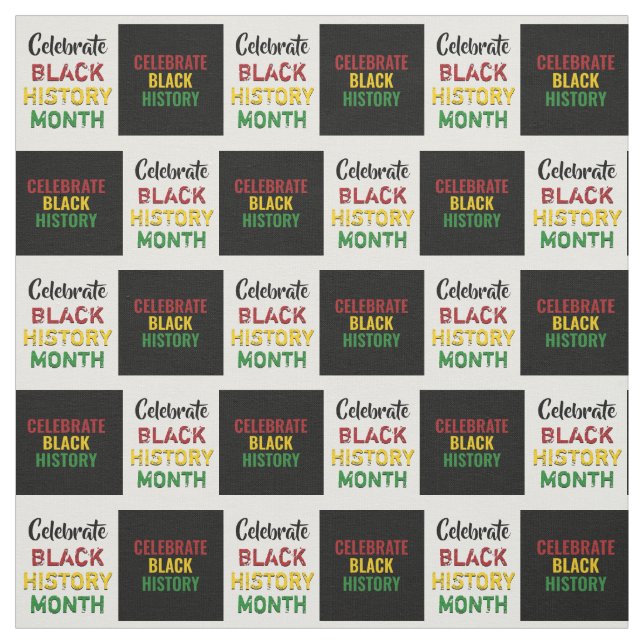 Celebrate BLACK HISTORY Monat Checkerboard-Effekt Stoff (Muster)