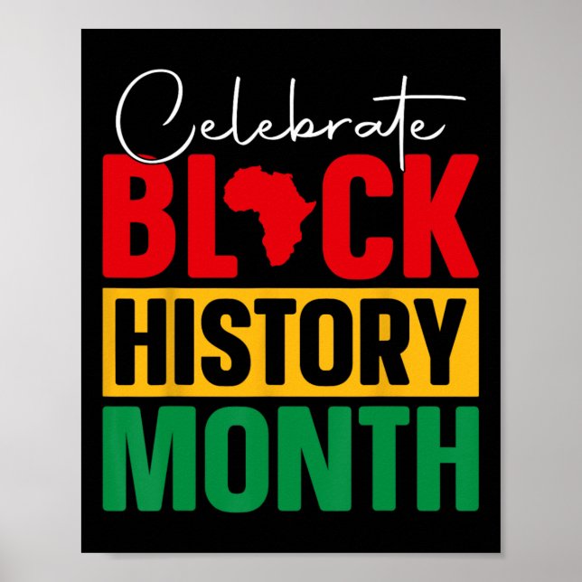 Celebrate Black History Montag Afrikanischer Schwa Poster (Vorne)