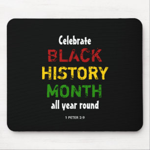 Celebrate Black History Month BHM Scripting Mousepad