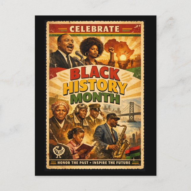 Celebrate Black History Month Cultural Heritage Postkarte (Vorderseite)