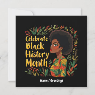 Celebrate Black History Month Ehre Afro American Einladung