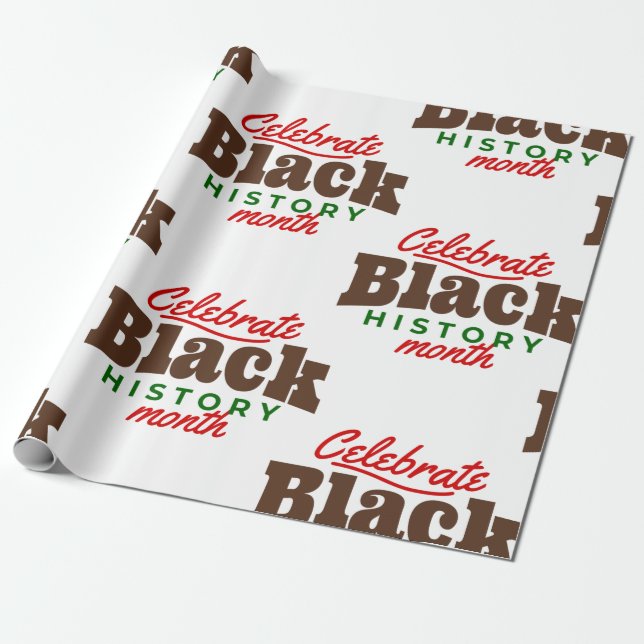 celebrate black history month geschenkpapier (Ungerollt)