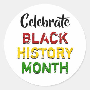 Celebrate Black History Month Runder Aufkleber