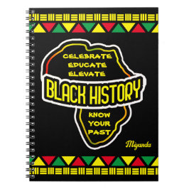 Celebrate Black History with Africa Map on BLACK Notizblock