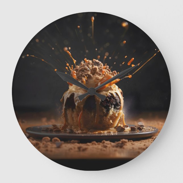 Celebrate Chocolate Große Wanduhr (Vorderseite)