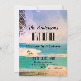 Celebrate des Tropic Retirement Event Party Couple Einladung