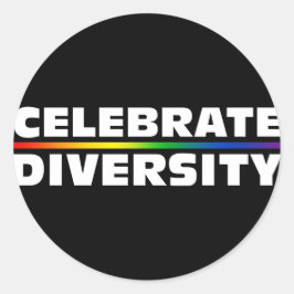 Celebrate Diversity Black Sticker