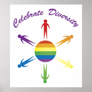 Celebrate Diversity Circle Posters Poster
