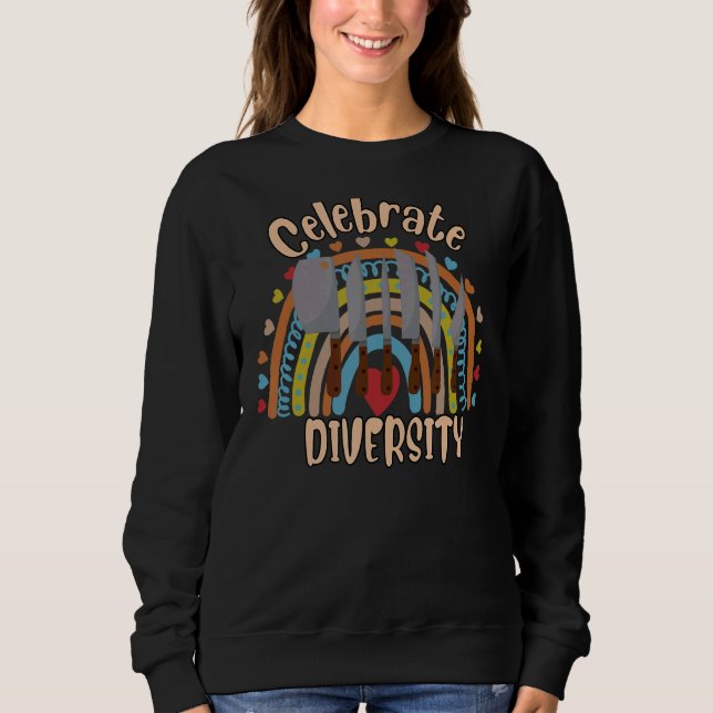Celebrate Diversity Cooking Spaß Sprichwort Sweatshirt (Vorderseite)