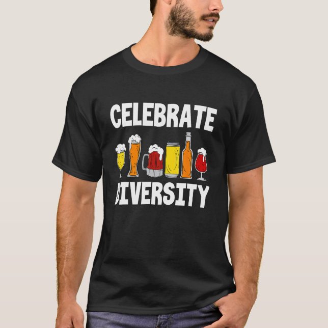 Celebrate Diversity Craft Beer Drink Root Beer  Al T-Shirt (Vorderseite)