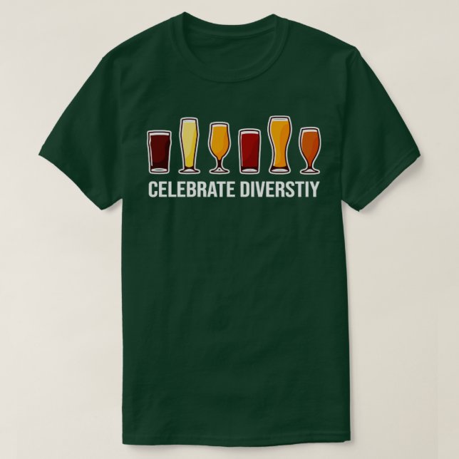 Celebrate Diversity Craft Beer Drinks T-Shirt (Design vorne)