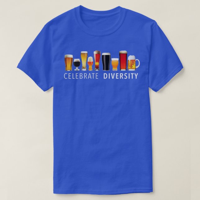 Celebrate Diversity Craft Beer Drinks T-Shirt (Design vorne)