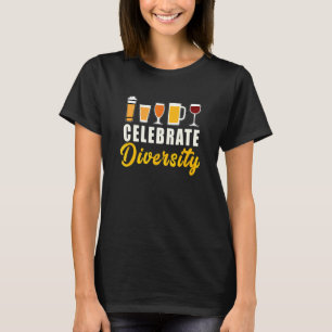 Celebrate Diversity Craft Bierbrauen Hopfen Vater T-Shirt
