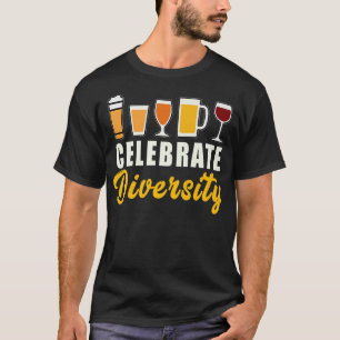 Celebrate Diversity Craft Bierbraun Hopfen Funn T-Shirt