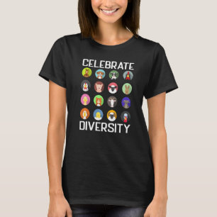 Celebrate Diversity Farm Animes Niedlich Bauer Hau T-Shirt