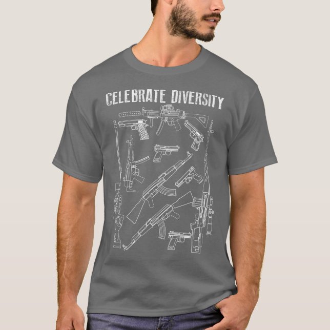 Celebrate Diversity Niedlich Black Firearm Eigentü T-Shirt (Vorderseite)