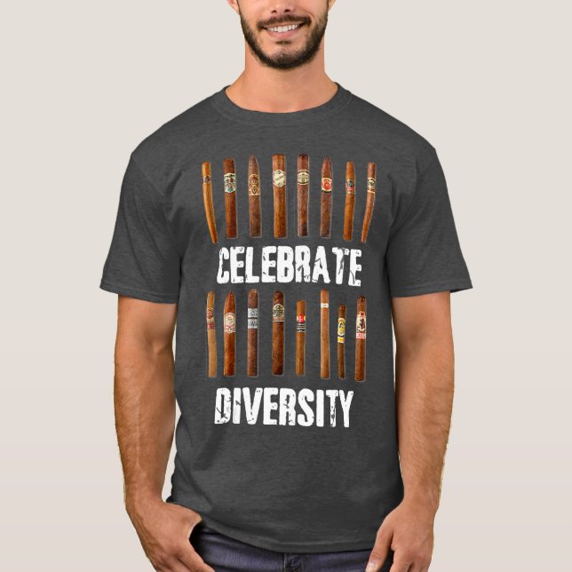 Celebrate Diversity rauchen Zigarren Zigarren rauc T-Shirt (Vorderseite)