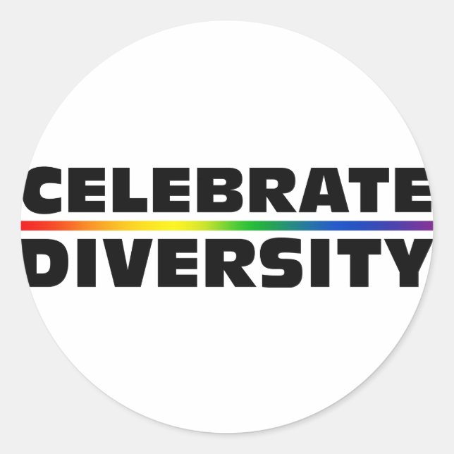 Celebrate Diversity Sticker (Vorderseite)