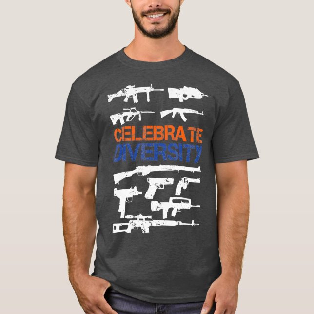 Celebrate Diversity Verschiedene    GunGun-Liebhab T-Shirt (Vorderseite)