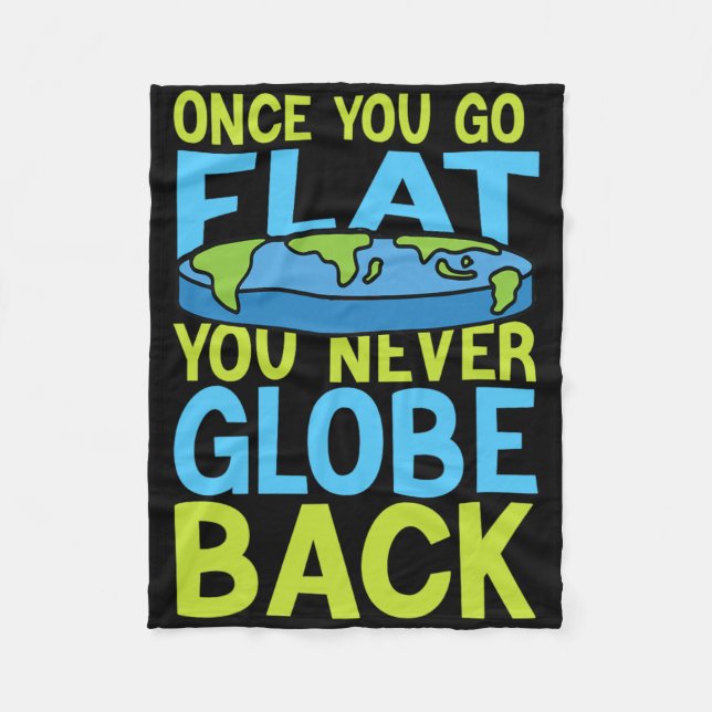 Celebrate Earth Day Flat Earth Theory Fleecedecke (Vorderseite)