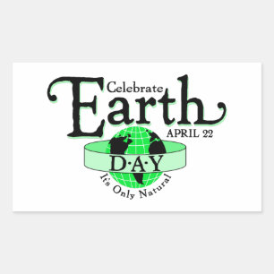 Celebrate Earth Day Rechteckiger Aufkleber