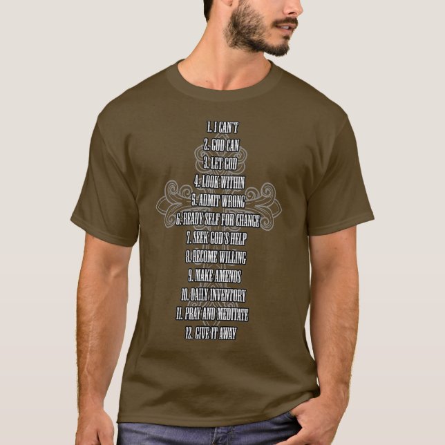 Celebrate Erholung Christlich 12 Step Guide T-Shirt (Vorderseite)