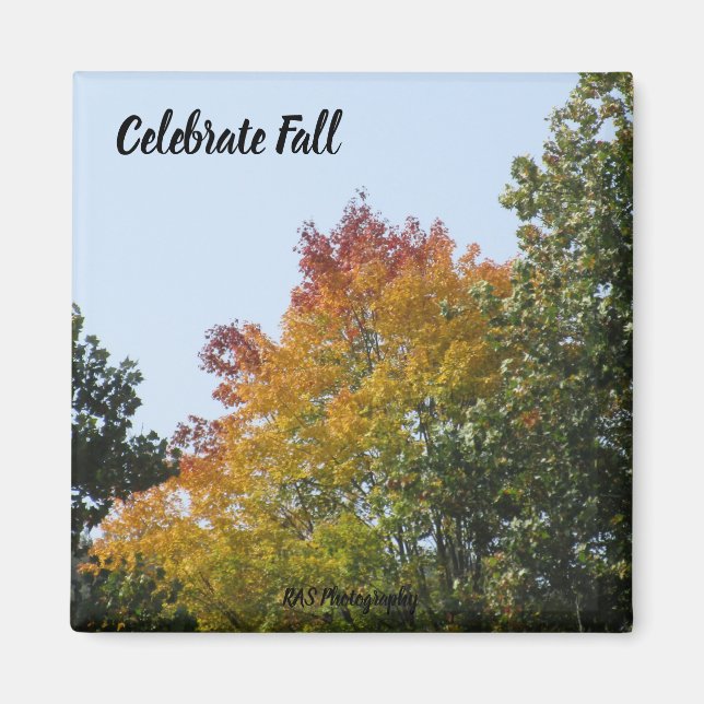 Celebrate Fall Rainbow Tree Magnet (Vorne)