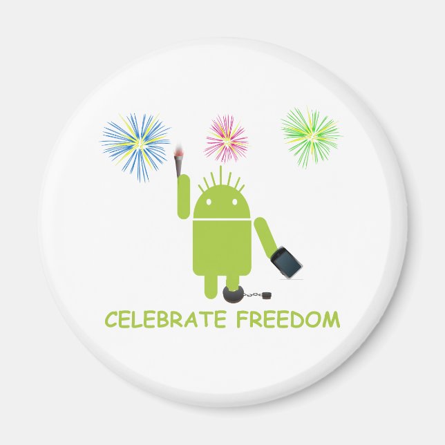 Celebrate Freedom (Android Software Developer) Magnet (Vorne)