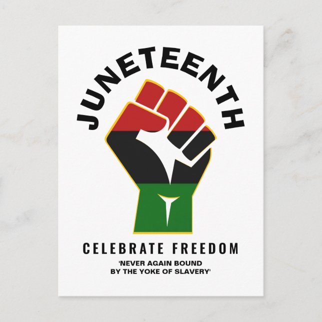 Celebrate Freedom JUNETEENTH Postkarte (Vorderseite)