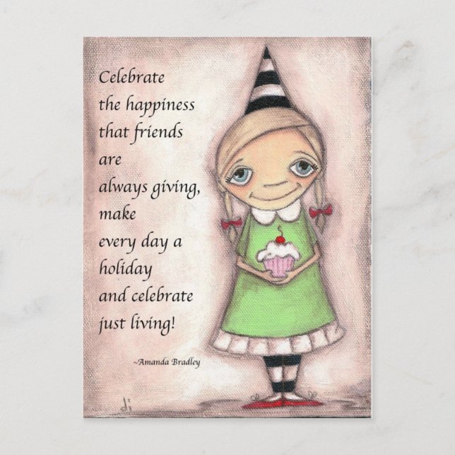 Celebrate Friends - Postcard Postkarte (Vorderseite)