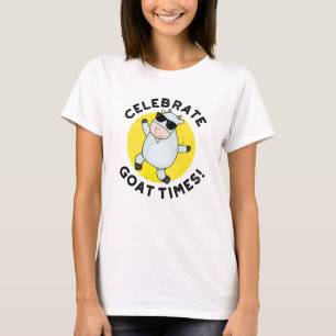 Celebrate Goat Times Positive Animal Puff T-Shirt