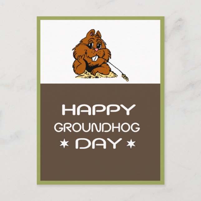 Celebrate Groundhog Day Postcard Postkarte (Vorderseite)