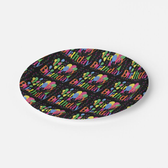 Celebrate Happy Birthday Paper Tellers Pappteller (Schrägansicht)