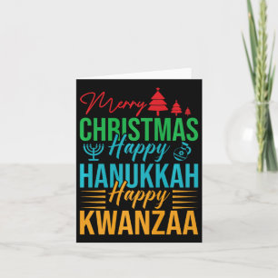 Celebrate Happy Merry Christmas Happy Hanukkah Hap Karte