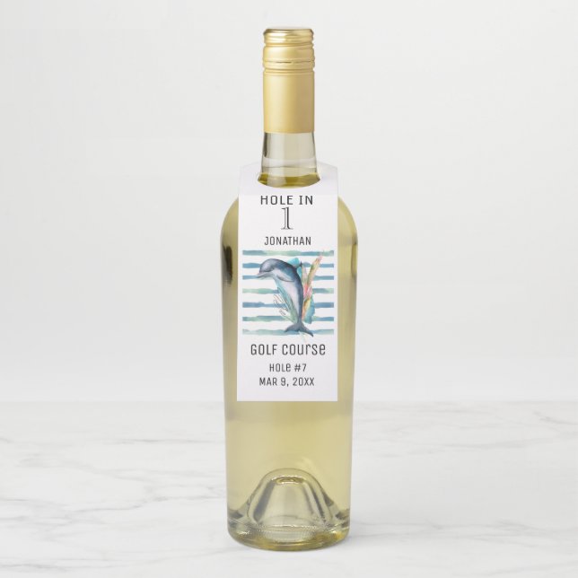 CELEBRATE HOTEL IN 1, MARINE LIFE DOLPHIN ART BOTT FLASCHENANHÄNGER (Auf Flasche)