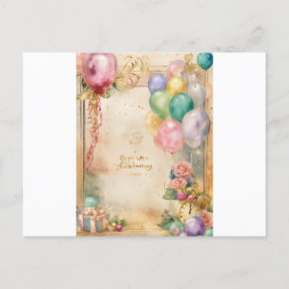 "Celebrate in Style: Exclusive Birthday Postcards" Einladungspostkarte