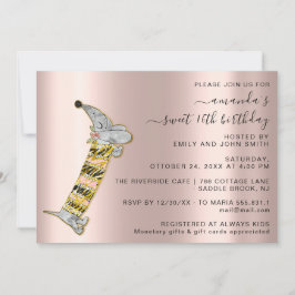 Celebrate in Style mit Rose Niedlich Dog Sweet 16. Einladung