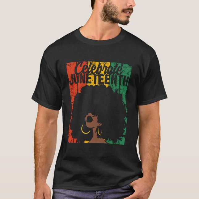 Celebrate Junenth African Colors T-Shirt (Vorderseite)