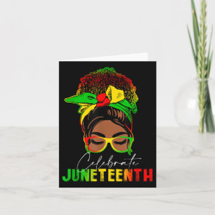 Celebrate Juneteenth 1865 African American Messy B Karte