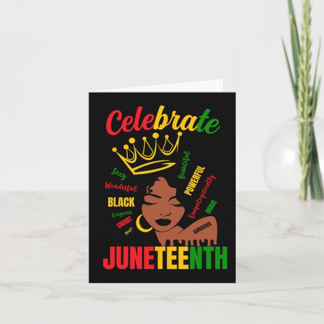 Celebrate Juneteenth 1865 Black History Month Wome Karte (Vorderseite)