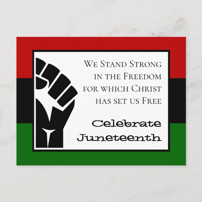 CELEBRATE JUNETEENTH Christliche Verse Postkarte (Vorderseite)