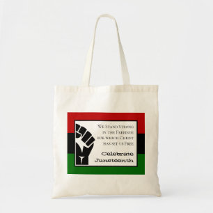 CELEBRATE JUNETEENTH Christliche Verse Tragetasche