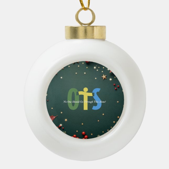 Celebrate Keramik Kugel-Ornament (Vorderseite)