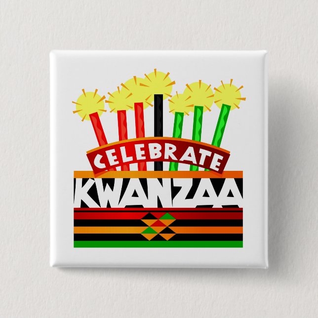 Celebrate Kwanzaa Button (Vorderseite)