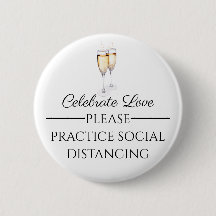 Celebrate Liebe Bitte soziale Distanz Hochzeit But