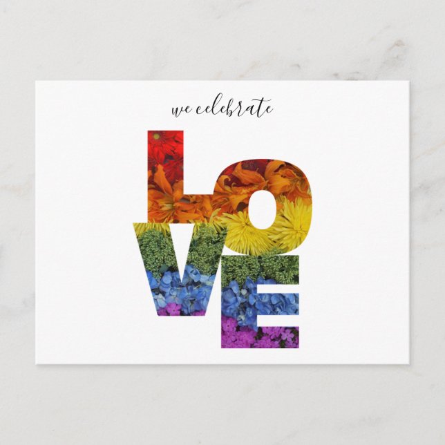 Celebrate Liebe Blume Postkarte (Vorderseite)
