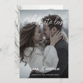 Celebrate Liebe Personalisiert Einfache Hochzeit Einladung