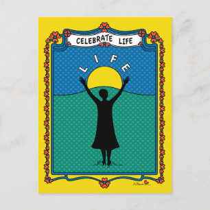 Celebrate Life B_ Postcard Postkarte