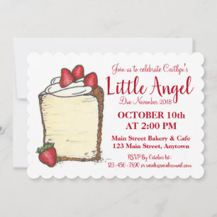 Celebrate Little Angel Food Cake New Baby Dusche Einladung