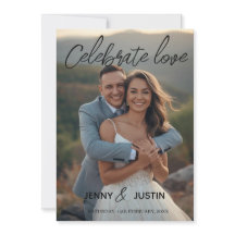 Celebrate Love Personalized Simple Modern wedding